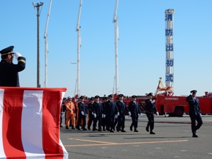 参加部隊の行進